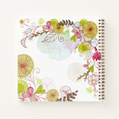 Elegant Bloemen Notitieboek in Frans Roze (Achterkant)