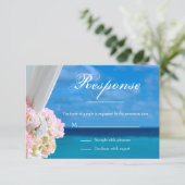 Elegant Bloemen Ocean Beach Zomer RSVP (Staand voorkant)