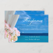 Elegant Bloemen Ocean Beach Zomer RSVP (Voorkant / Achterkant)