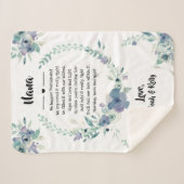 Elegant Bloemen Oma Nana Kleinkinderen Quote Sherpa Deken (Voorkant (horizontaal))