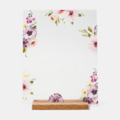 Elegant Bloemen Open Bar Teken Acryl Bord (Voorkant)