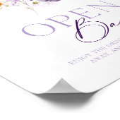 Elegant Bloemen Open Bar Teken Poster (Hoek)