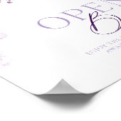 Elegant Bloemen Open Bar Teken Poster (Hoek)