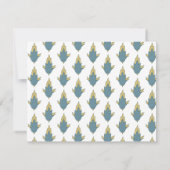 Elegant Bloemen Ornament Bruiloft Notitiekaartje (Achterkant)