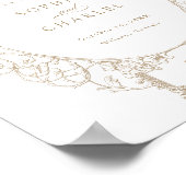 Elegant  Bloemen Ornament Bruiloft Welkom Poster (Hoek)