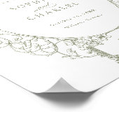 Elegant  Bloemen Ornament Bruiloft Welkom Poster (Hoek)