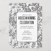 Elegant Bloemen Patroon Custom HOUSEWARMING PARTY Kaart (Voorkant / Achterkant)