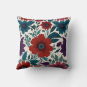 Elegant bloemen patroon kussen (Achterkant)