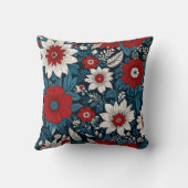 Elegant bloemen patroon kussen (Achterkant)