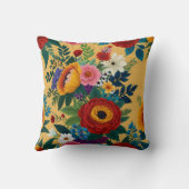 Elegant bloemen patroon kussen (Achterkant)