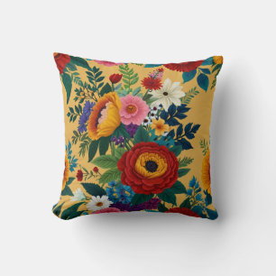 Elegant bloemen patroon kussen