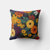 Elegant bloemen patroon kussen (Achterkant)