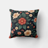 Elegant bloemen patroon kussen (Achterkant)