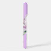 Elegant Bloemen Peony iPhone15 Pro MaxCase - Lila iPhone Hoesje (Rechterkant)