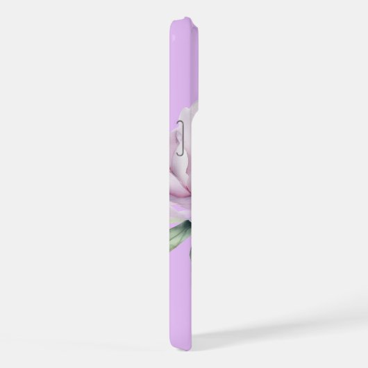 Elegant Bloemen Peony iPhone15 Pro MaxCase - Lila iPhone Hoesje (Rechterkant)