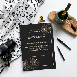 Elegant bloemen petal Weddenschap Kaart