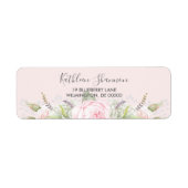 Elegant Bloemen Pinks grijs elke kleur Etiket (Voorkant)