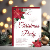 Elegant Bloemen Poinsettia Kerstfeest Kaart