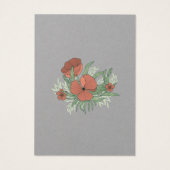 Elegant Bloemen Poppy Oorbel Ketting Kraft Visitekaartje (Achterkant)