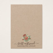 Elegant Bloemen Poppy Oorbel Ketting Kraft Visitekaartje (Voorkant)