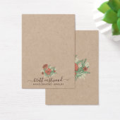 Elegant Bloemen Poppy Oorbel Ketting Kraft Visitekaartje (Bureau)