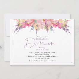 Elegant Bloemen repetitie Diner Bruiloft Bloemen Kaart