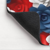 Elegant Bloemen Rood Wit Blauw Bloemen Tuin Ontwer Muismat (Hoek)