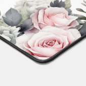 Elegant Bloemen Roos Aangepaste naam Bureaumat (Hoek)