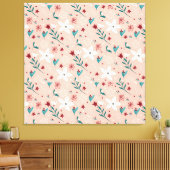 Elegant Bloemen Roze Canvas Afdruk (Insitu (Woonkamer))
