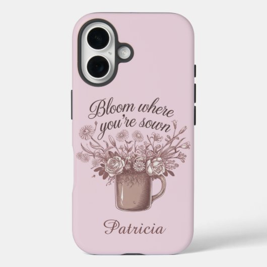 Elegant Bloemen Roze Case-Mate iPhone Case (Achterkant)