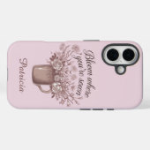 Elegant Bloemen Roze Case-Mate iPhone Case (Achterkant (horizontaal))