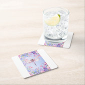 Elegant Bloemen Roze Dragonfly Papier Onderzetter (Insitu)