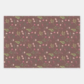 Elegant Bloemen Roze Groen Botanisch Vrijgezellenf Inpakpapier Vel (Voorkant 2)