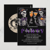 Elegant Bloemen Schedel Volwassen Halloween Party  Briefkaart (Voorkant / Achterkant)
