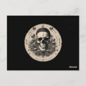 Elegant Bloemen Schedel Volwassen Halloween Party  Briefkaart (Achterkant)