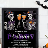 Elegant Bloemen Schedel Volwassen Halloween Party  Kaart