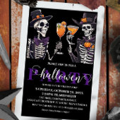 Elegant Bloemen Schedel Volwassen Halloween Party  Kaart