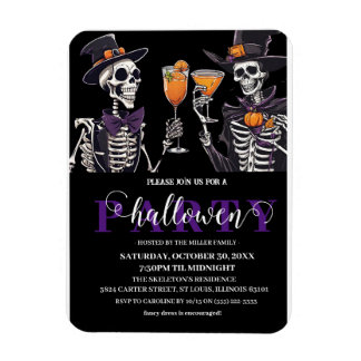 Elegant Bloemen Schedel Volwassen Halloween Party Magneet