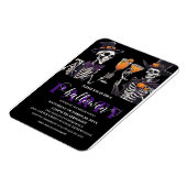 Elegant Bloemen Schedel Volwassen Halloween Party  Magneet (Linkerzijde)