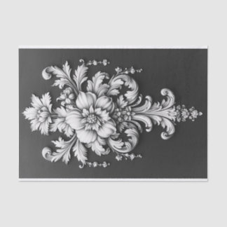 Elegant Bloemen Scrollwork Tissuepapier