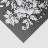 Elegant Bloemen Scrollwork Tissuepapier (Detail)