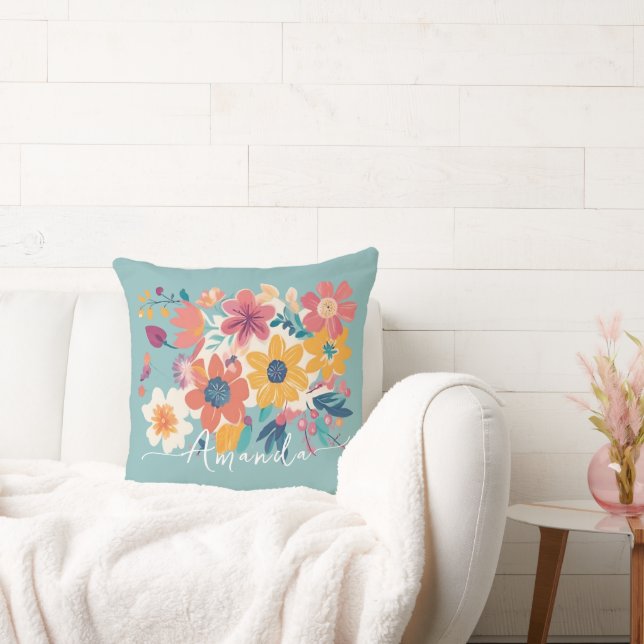 Elegant Bloemen Sierkussen (Bank)