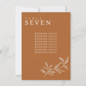 Elegant Bloemen Sinaasappel Bruiloft Zitkaarten Ka Kaart (Voorkant)