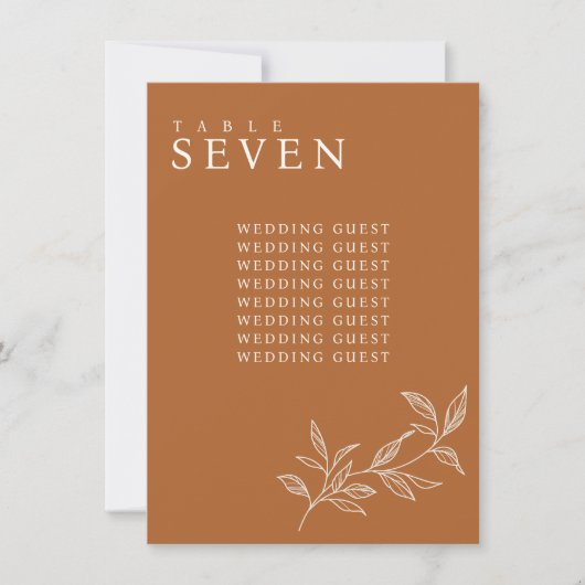 Elegant Bloemen Sinaasappel Bruiloft Zitkaarten Ka Kaart (Voorkant)