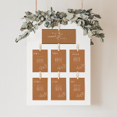 Elegant Bloemen Sinaasappel Bruiloft Zitkaarten Ka Kaart