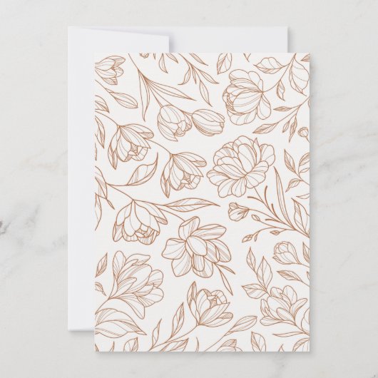 Elegant Bloemen Sinaasappel Trouwtafel Aantal Kaar Kaart (Achterkant)