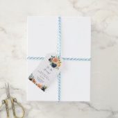 Elegant Bloemen Sip Hooray Vrijgezellenfeest Cadeaulabel (Met Touw)