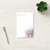 Elegant Bloemen Sjabloon Waterverf Rozen Script Post-it® Notes (Kantoor)