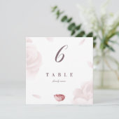 Elegant Bloemen Tafel Nummer Kaart (Staand voorkant)