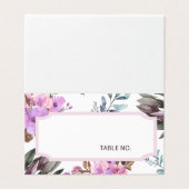 Elegant Bloemen Tafel Nummer Plaatskaarten Kaart (Buitenkant ongevouwen)